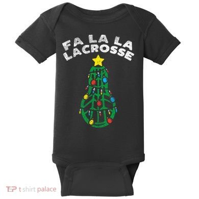 Fa La Lacrosse Christmas Lax Player Goalie Team Baby Bodysuit