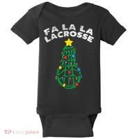 Fa La Lacrosse Christmas Lax Player Goalie Team Baby Bodysuit thumb 0