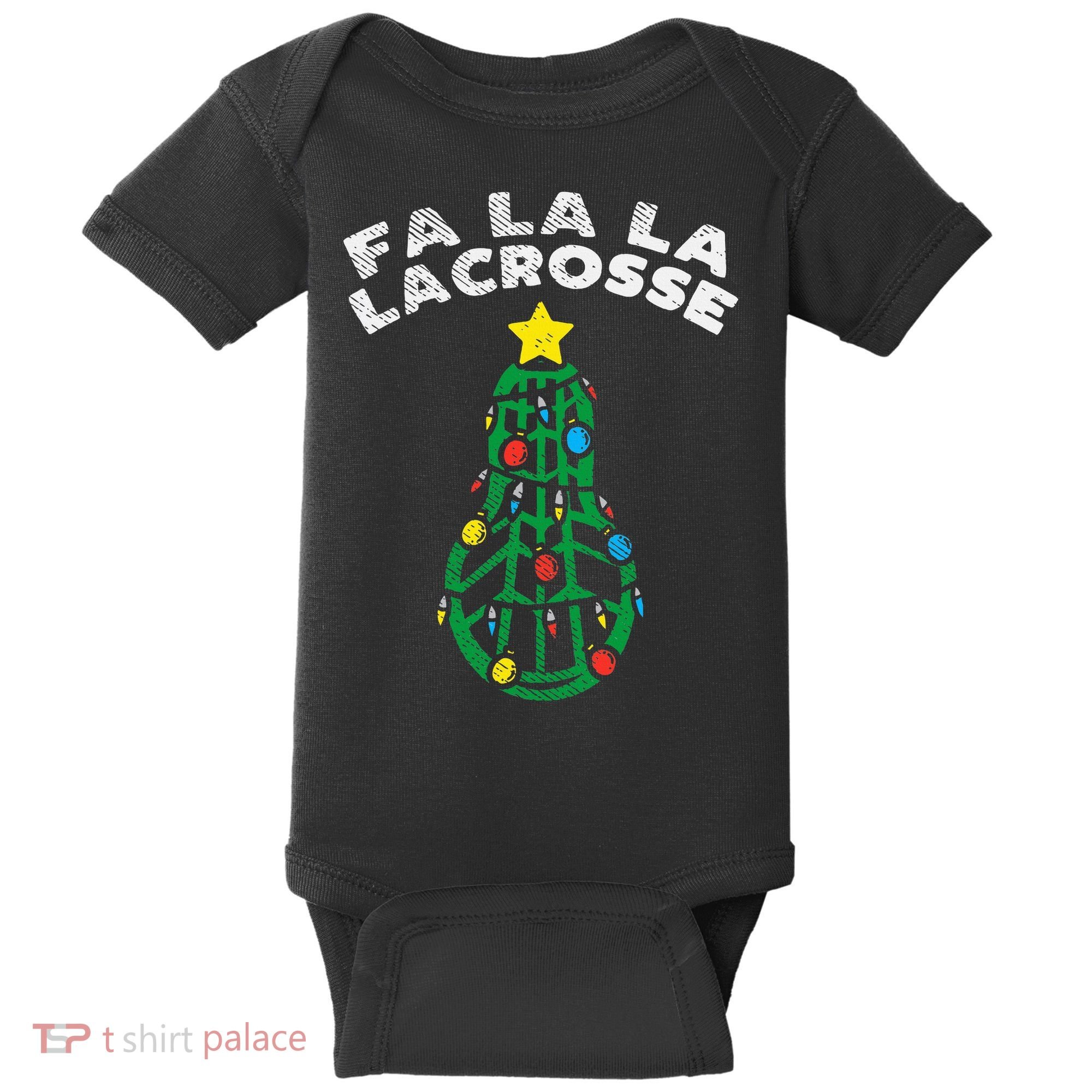 Fa La Lacrosse Christmas Lax Player Goalie Team Baby Bodysuit