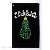 Fa La Lacrosse Christmas Lax Player Goalie Team Golf Towel thumb 0