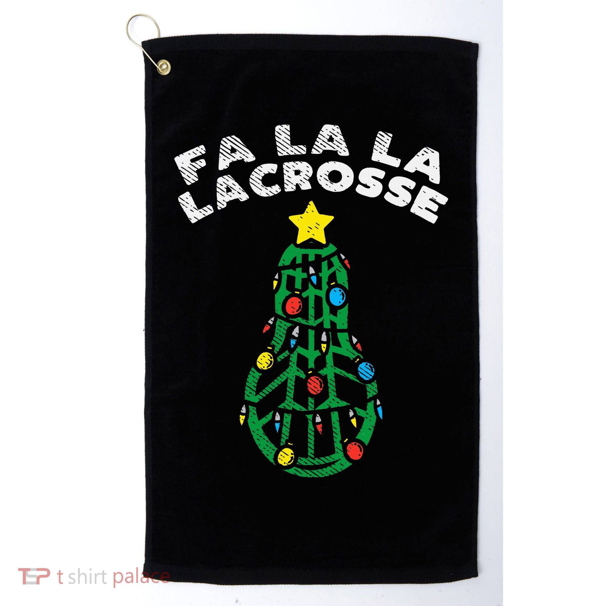 Fa La Lacrosse Christmas Lax Player Goalie Team Golf Towel