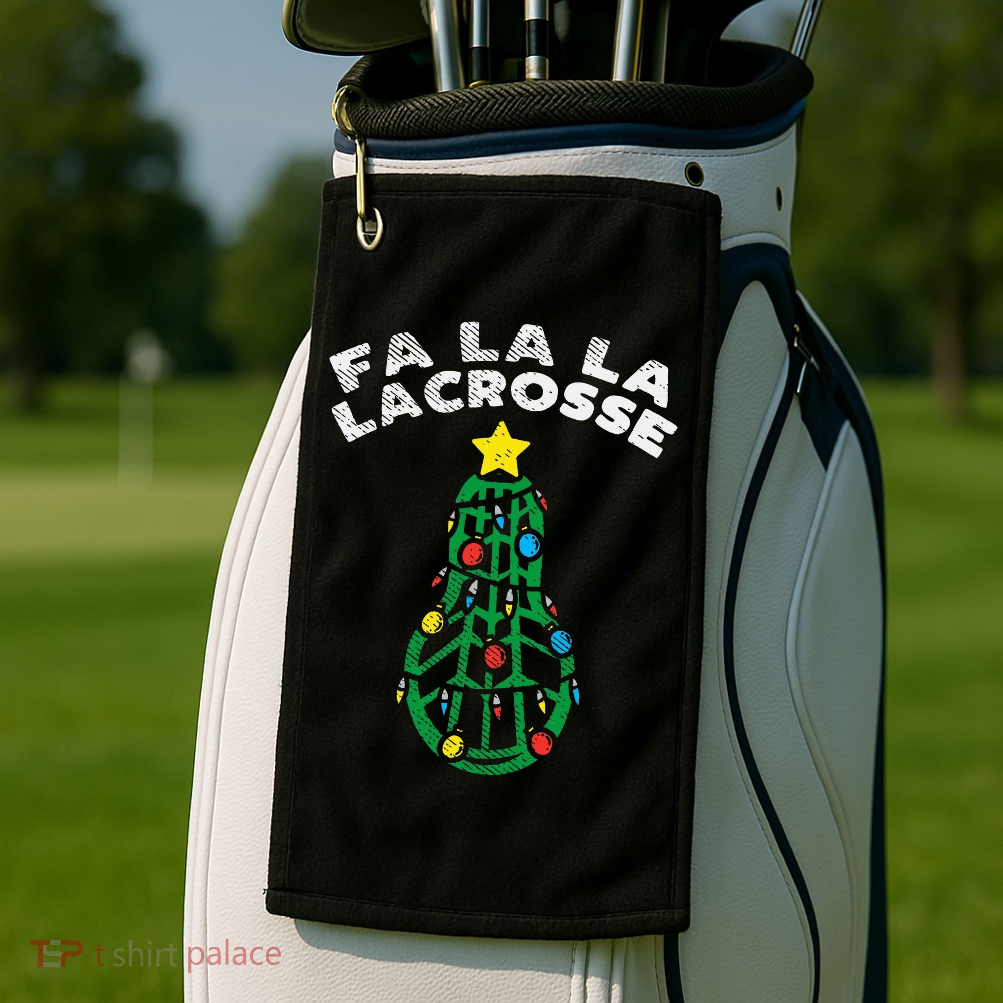 Fa La Lacrosse Christmas Lax Player Goalie Team Golf Towel