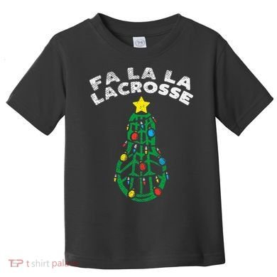 Fa La Lacrosse Christmas Lax Player Goalie Team Toddler T-Shirt