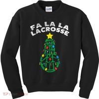 Fa La Lacrosse Christmas Lax Player Goalie Team Kids Sweatshirt thumb 0