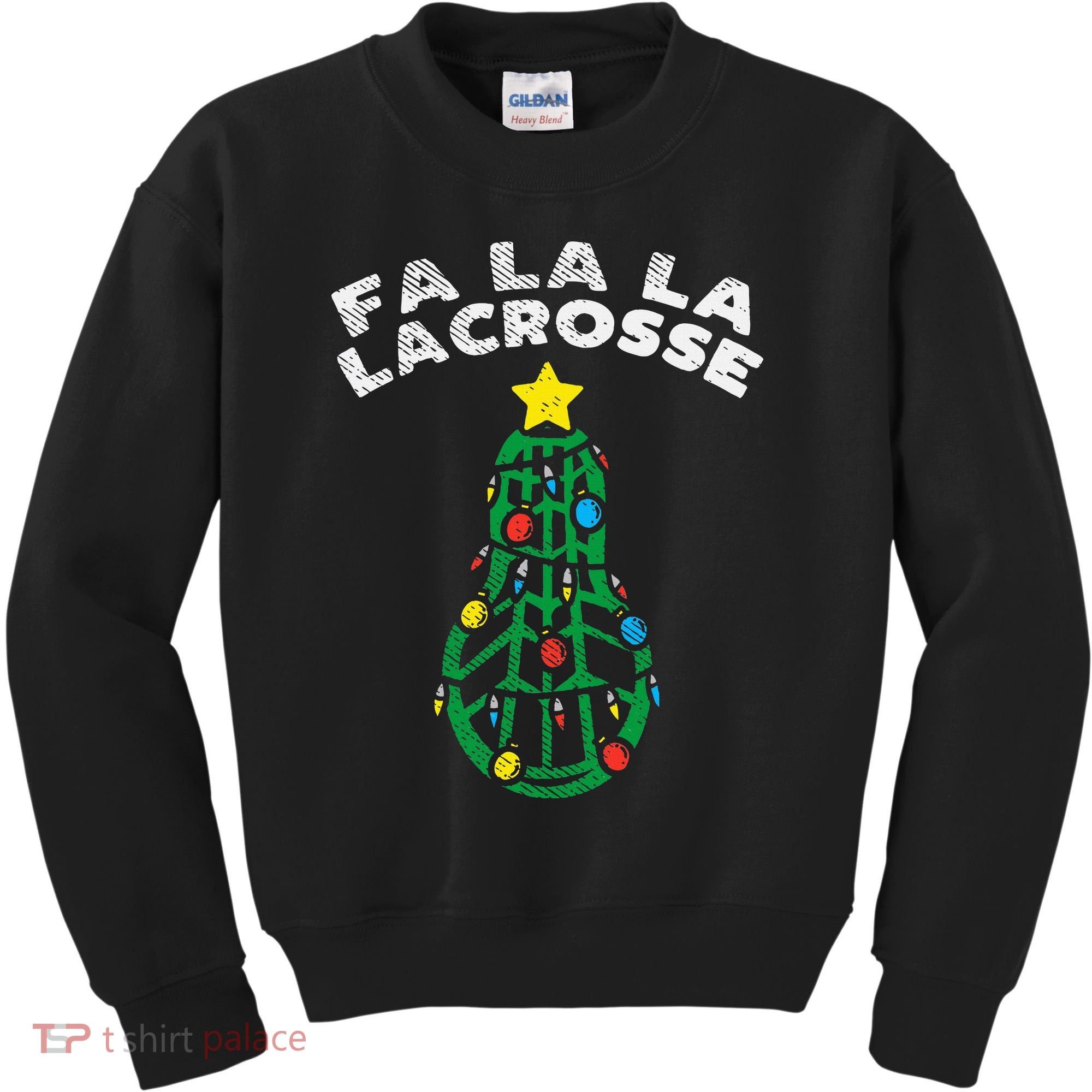 Fa La Lacrosse Christmas Lax Player Goalie Team Kids Sweatshirt