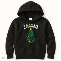 Fa La Lacrosse Christmas Lax Player Goalie Team Kids Hoodie thumb 0