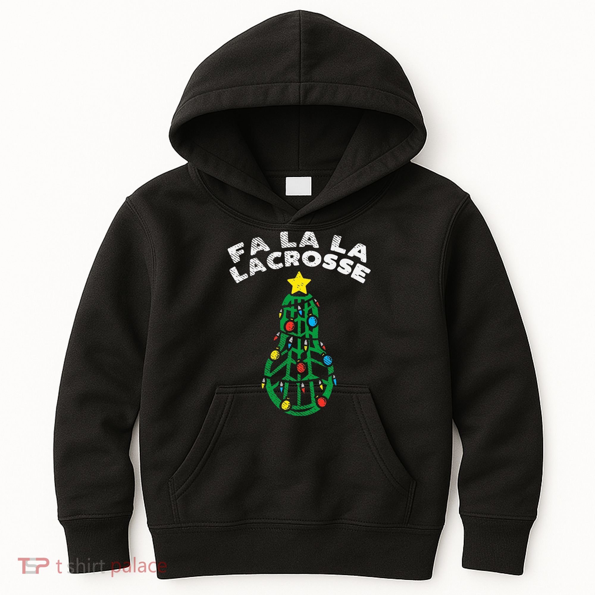 Fa La Lacrosse Christmas Lax Player Goalie Team Kids Hoodie