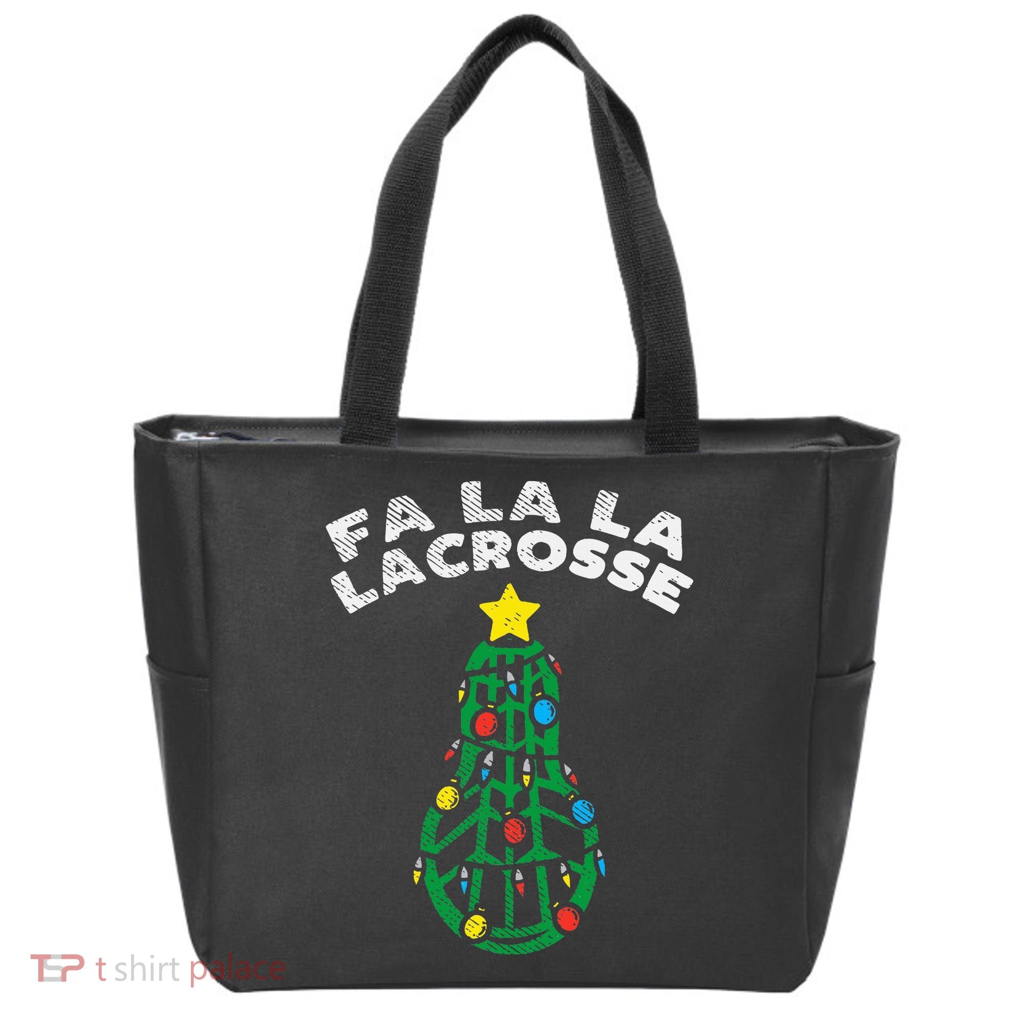 Fa La Lacrosse Christmas Lax Player Goalie Team Tote Bag