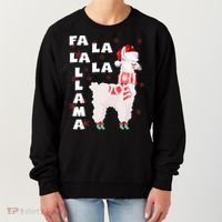 Fa La La Llama Santa Christmas Funny Gift Xmas Women's Sweatshirt thumb 0