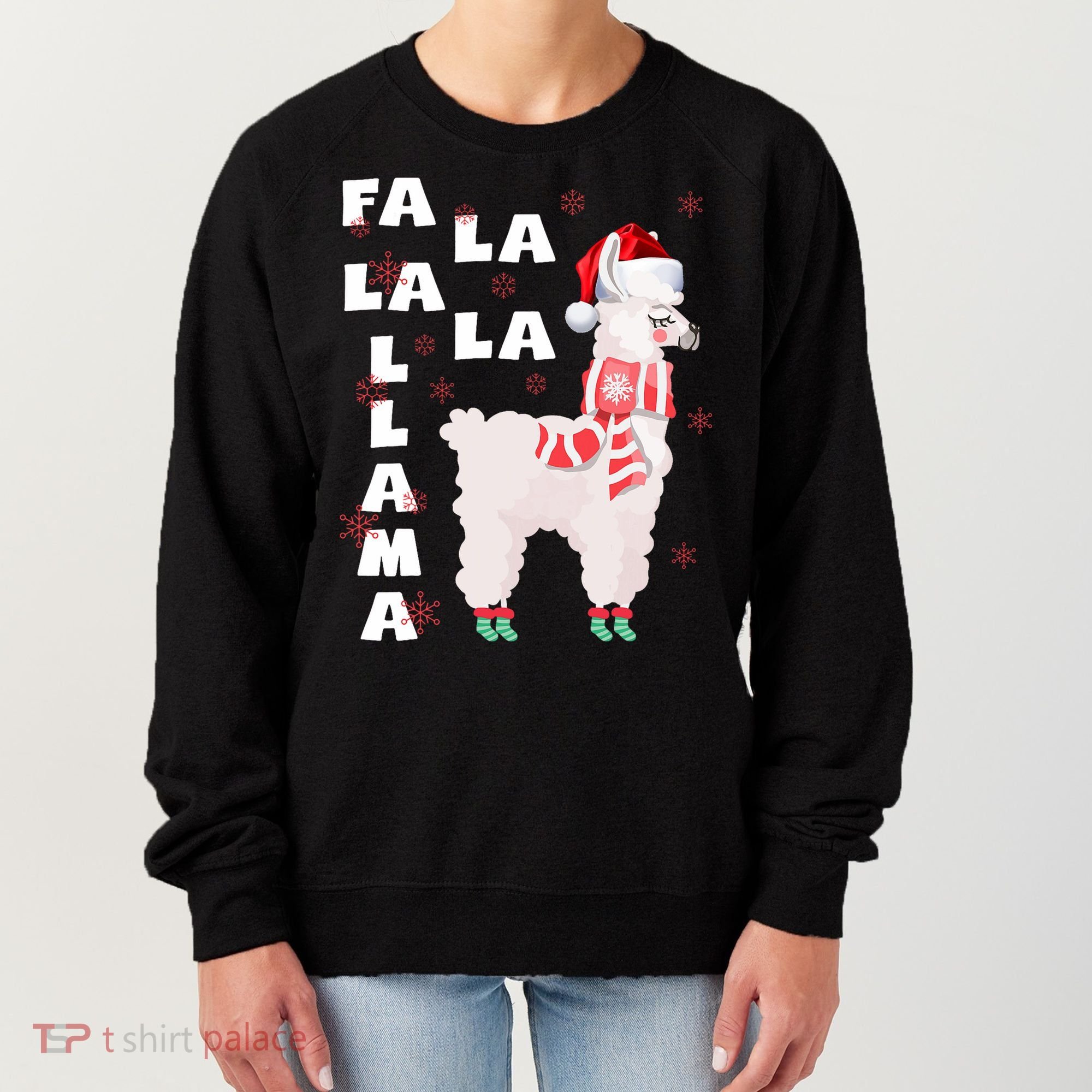 Fa La La Llama Santa Christmas Funny Gift Xmas Women's Sweatshirt