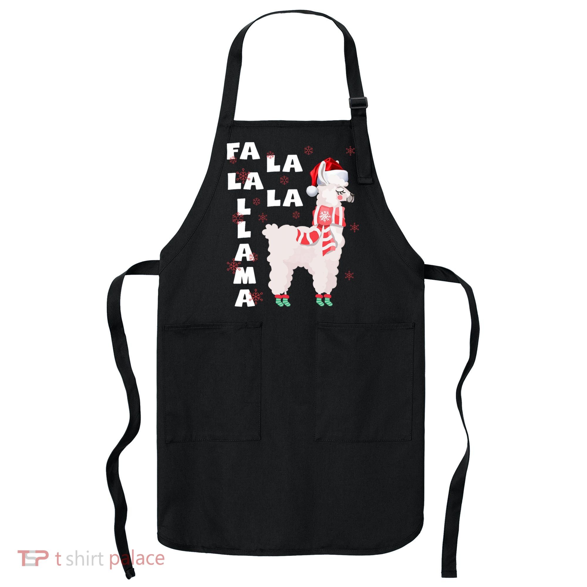 Fa La La Llama Santa Christmas Funny Gift Xmas Apron