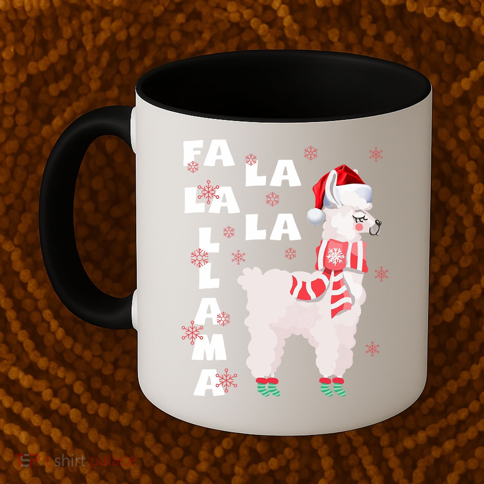 Fa La La Llama Santa Christmas Funny Gift Xmas Coffee Mug