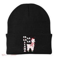 Fa La La Llama Santa Christmas Funny Gift Xmas Beanie thumb 0