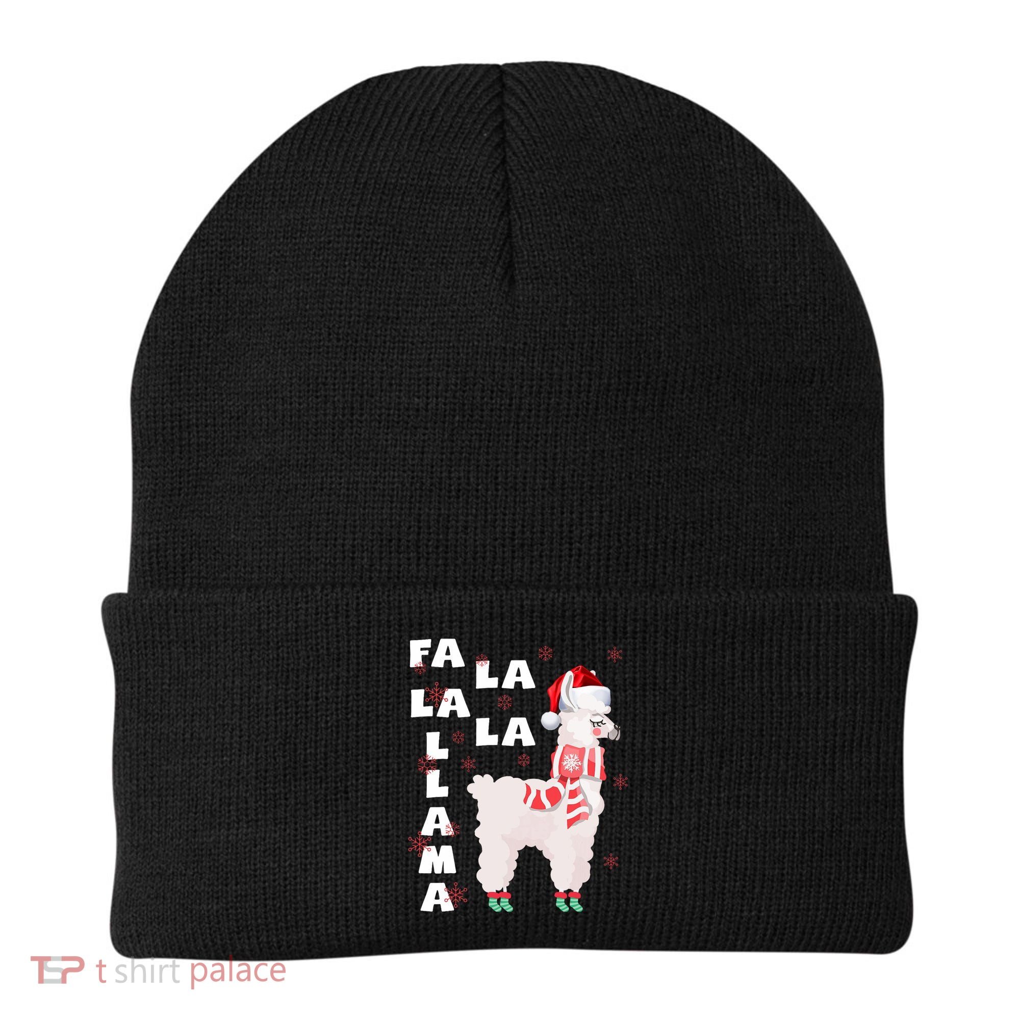 Fa La La Llama Santa Christmas Funny Gift Xmas Beanie