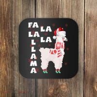 Fa La La Llama Santa Christmas Funny Gift Xmas Coaster thumb 0