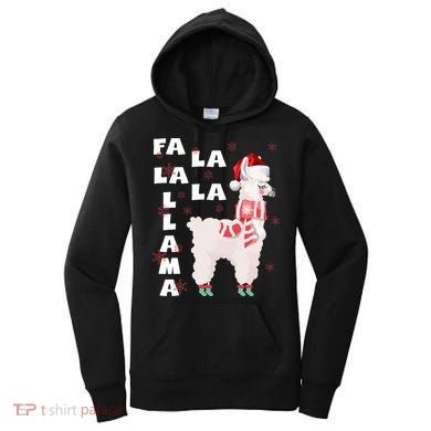 Fa La La Llama Santa Christmas Funny Gift Xmas Women's Hoodie