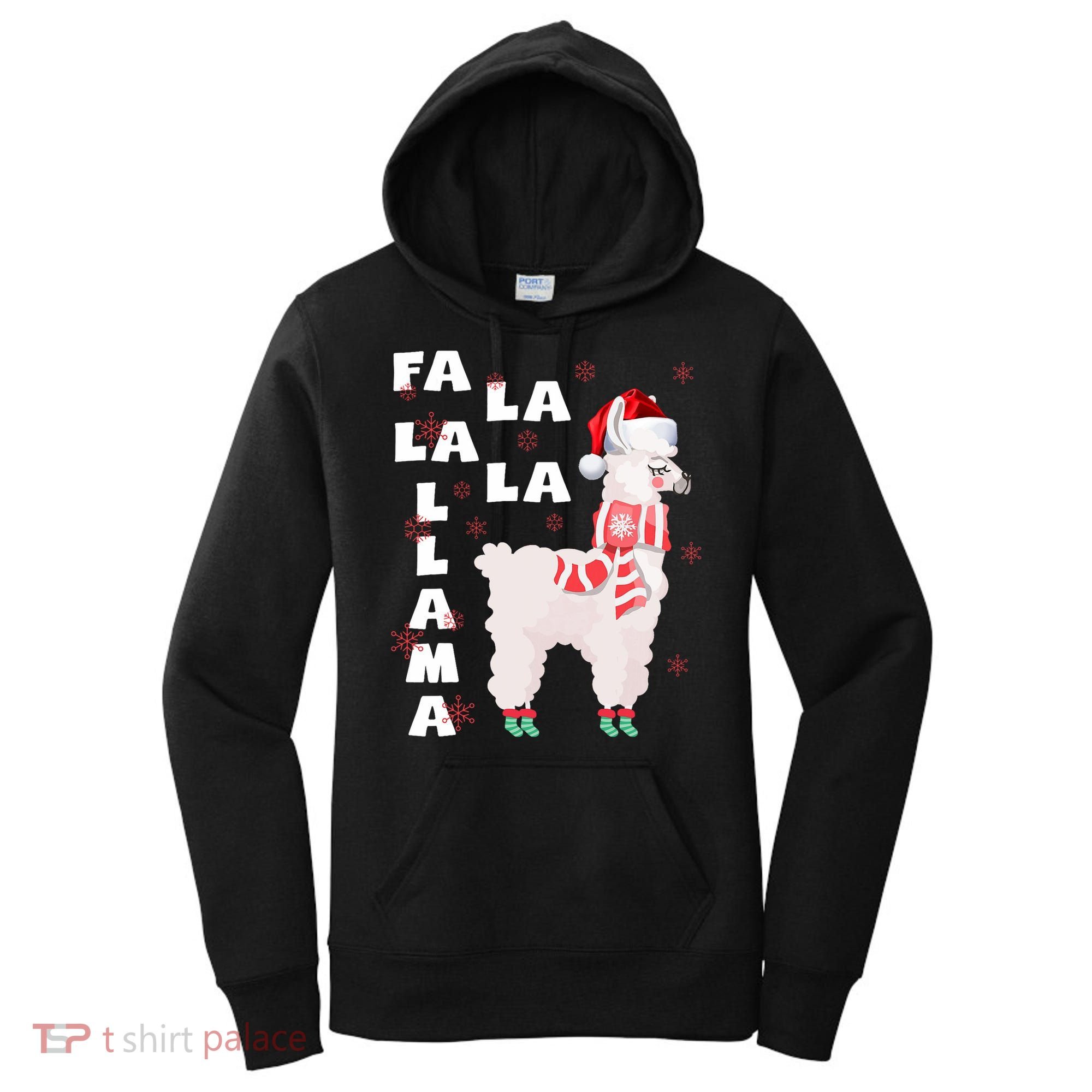Fa La La Llama Santa Christmas Funny Gift Xmas Women's Hoodie