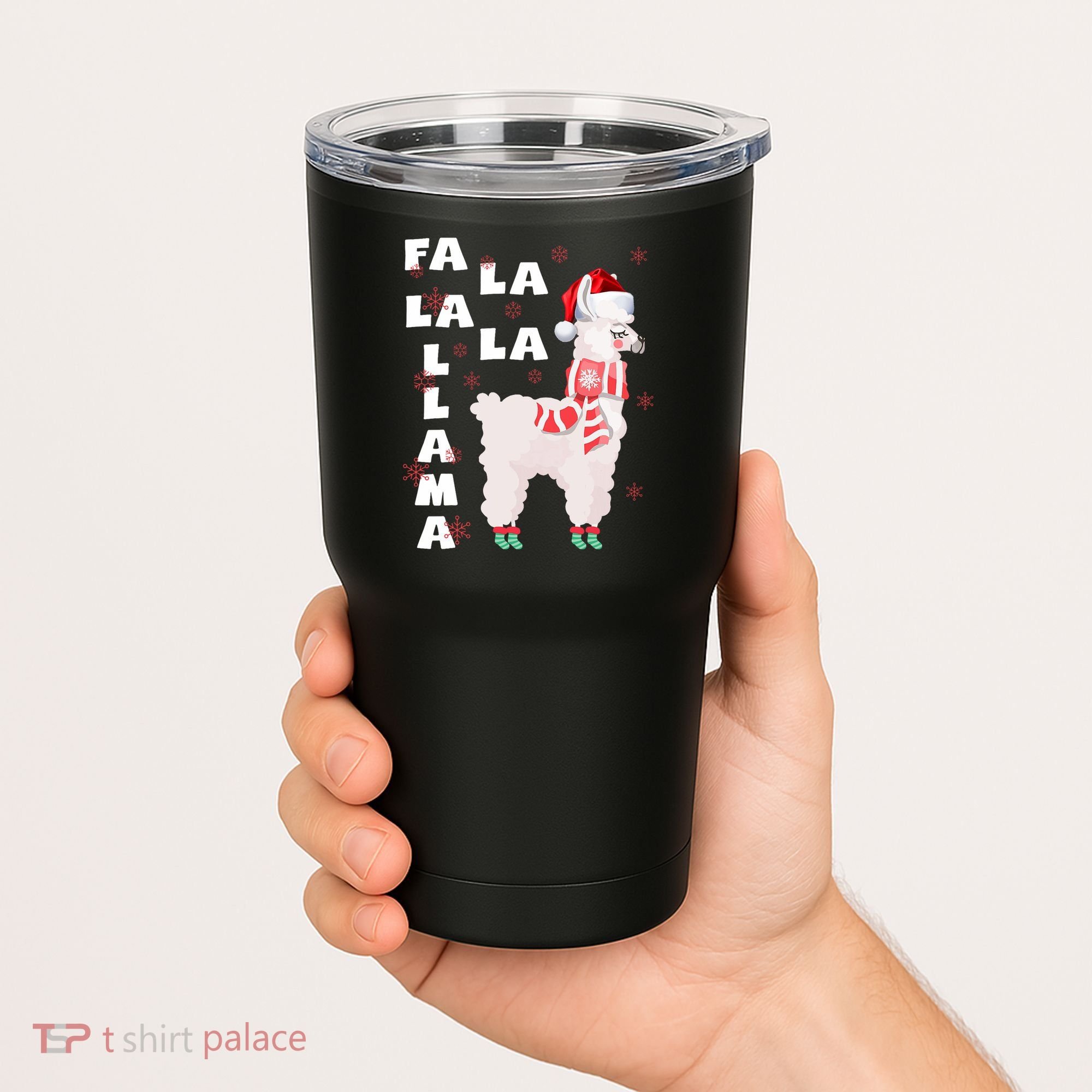 Fa La La Llama Santa Christmas Funny Gift Xmas Tumbler