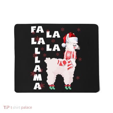 Fa La La Llama Santa Christmas Funny Gift Xmas Mousepad