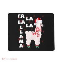 Fa La La Llama Santa Christmas Funny Gift Xmas Mousepad thumb 0