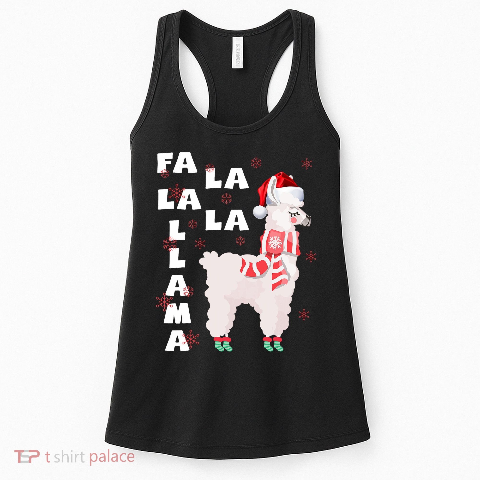 Fa La La Llama Santa Christmas Funny Gift Xmas Women's Tank Top