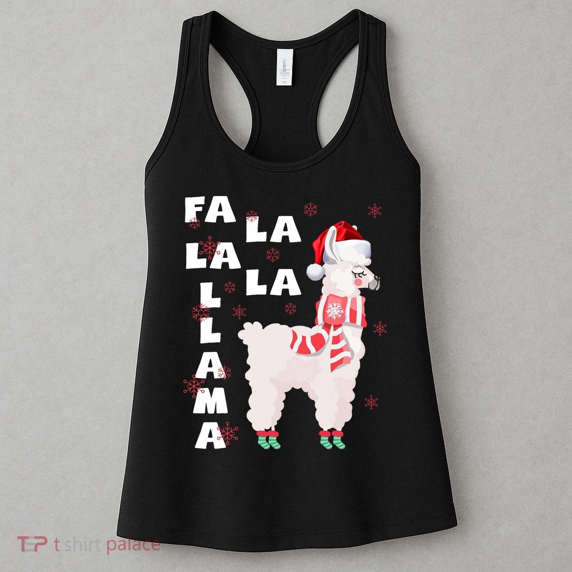 Fa La La Llama Santa Christmas Funny Gift Xmas Women's Tank Top