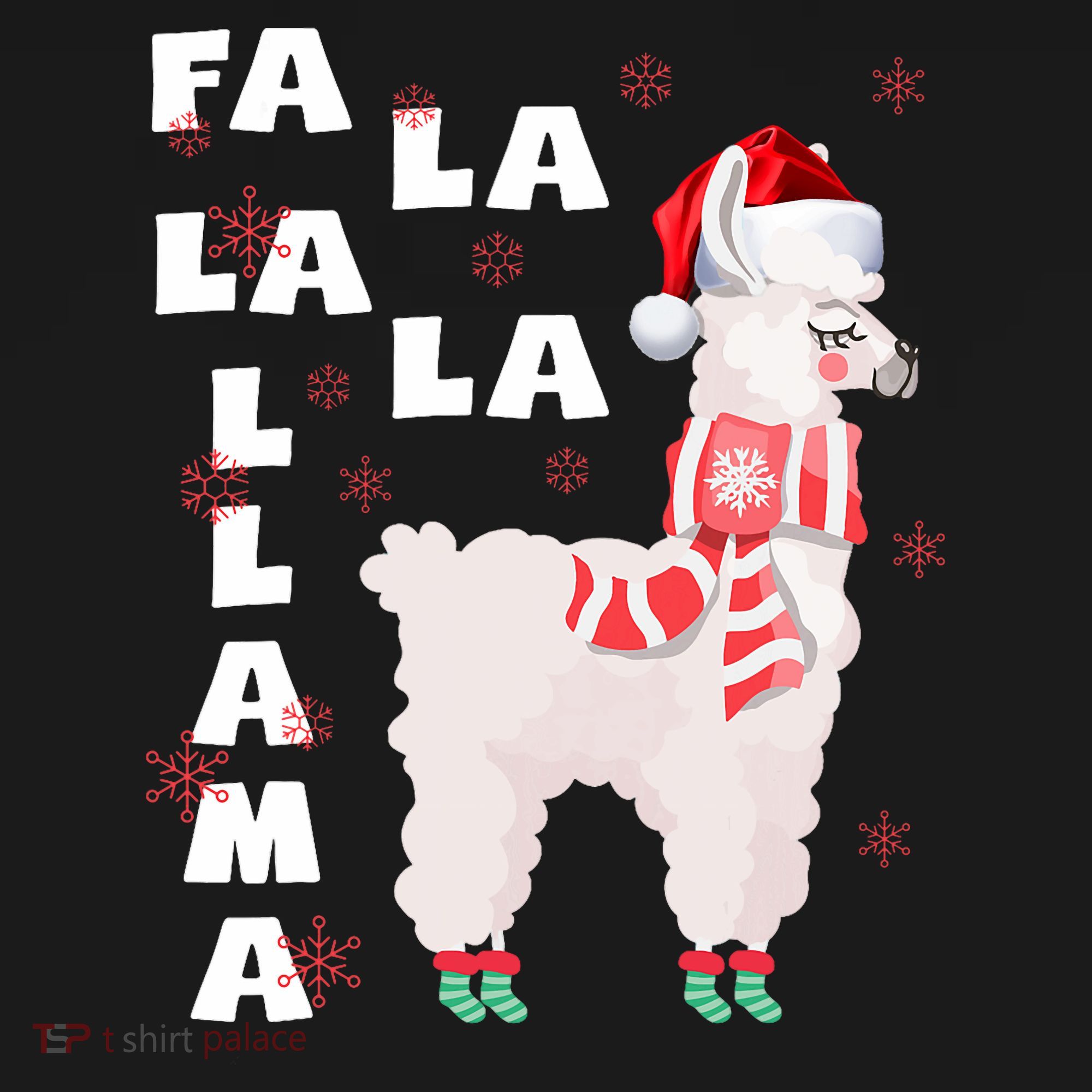 Fa La La Llama Santa Christmas Funny Gift Xmas Women's Tank Top