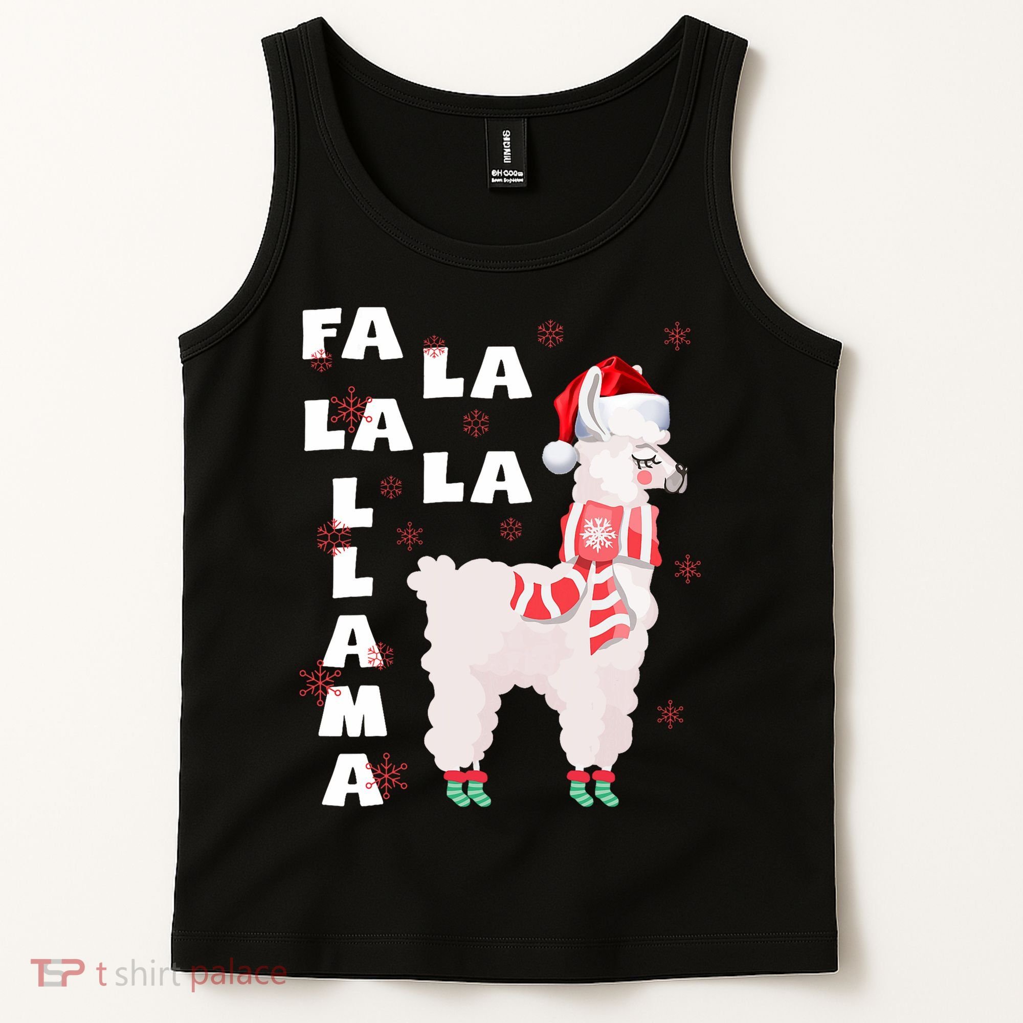 Fa La La Llama Santa Christmas Funny Gift Xmas Tank Top