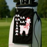 Fa La La Llama Santa Christmas Funny Gift Xmas Golf Towel thumb 2