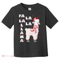Fa La La Llama Santa Christmas Funny Gift Xmas Toddler T-Shirt thumb 0