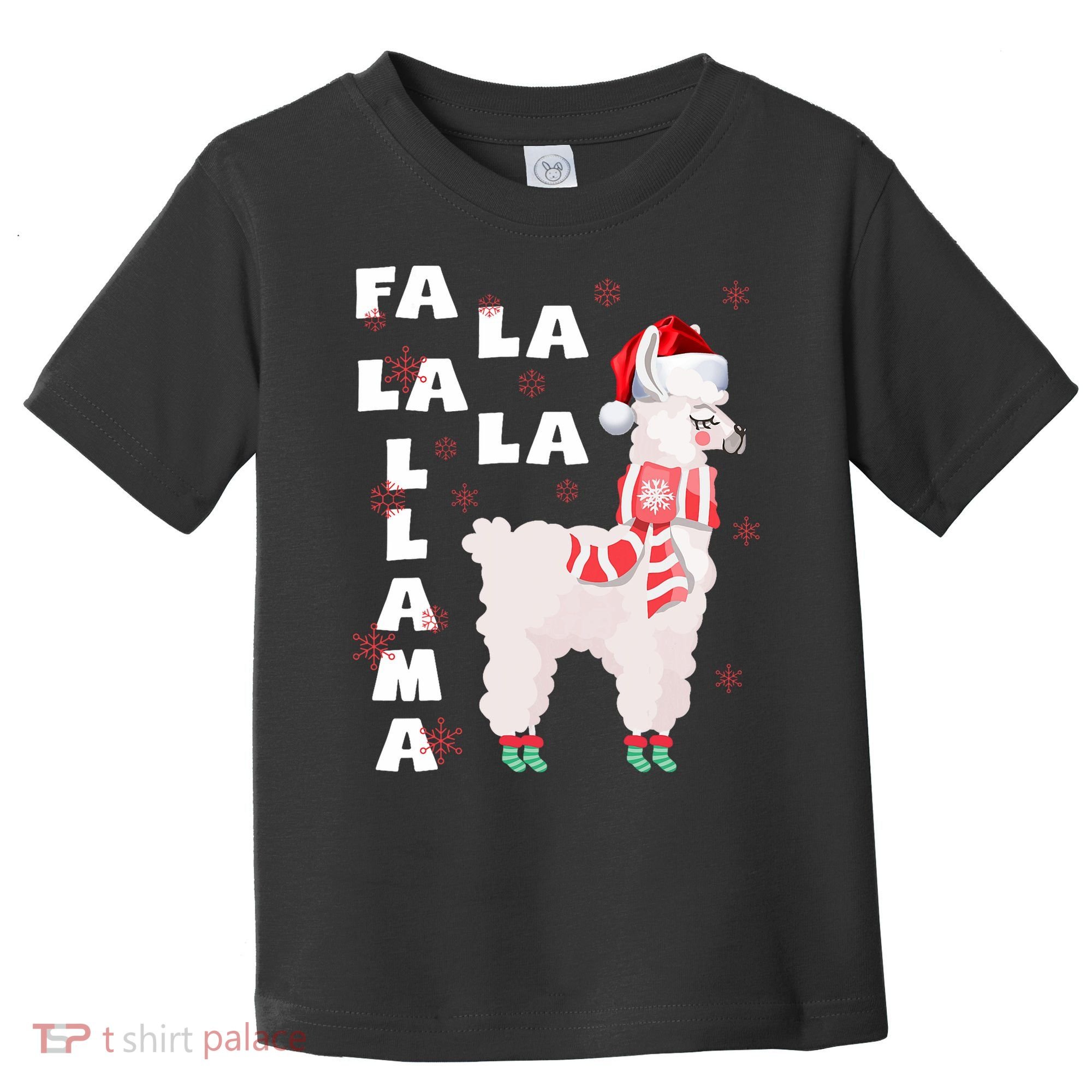Fa La La Llama Santa Christmas Funny Gift Xmas Toddler T-Shirt