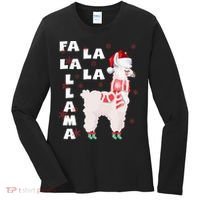 Fa La La Llama Santa Christmas Funny Gift Xmas Women's Long Sleeve Shirt thumb 0