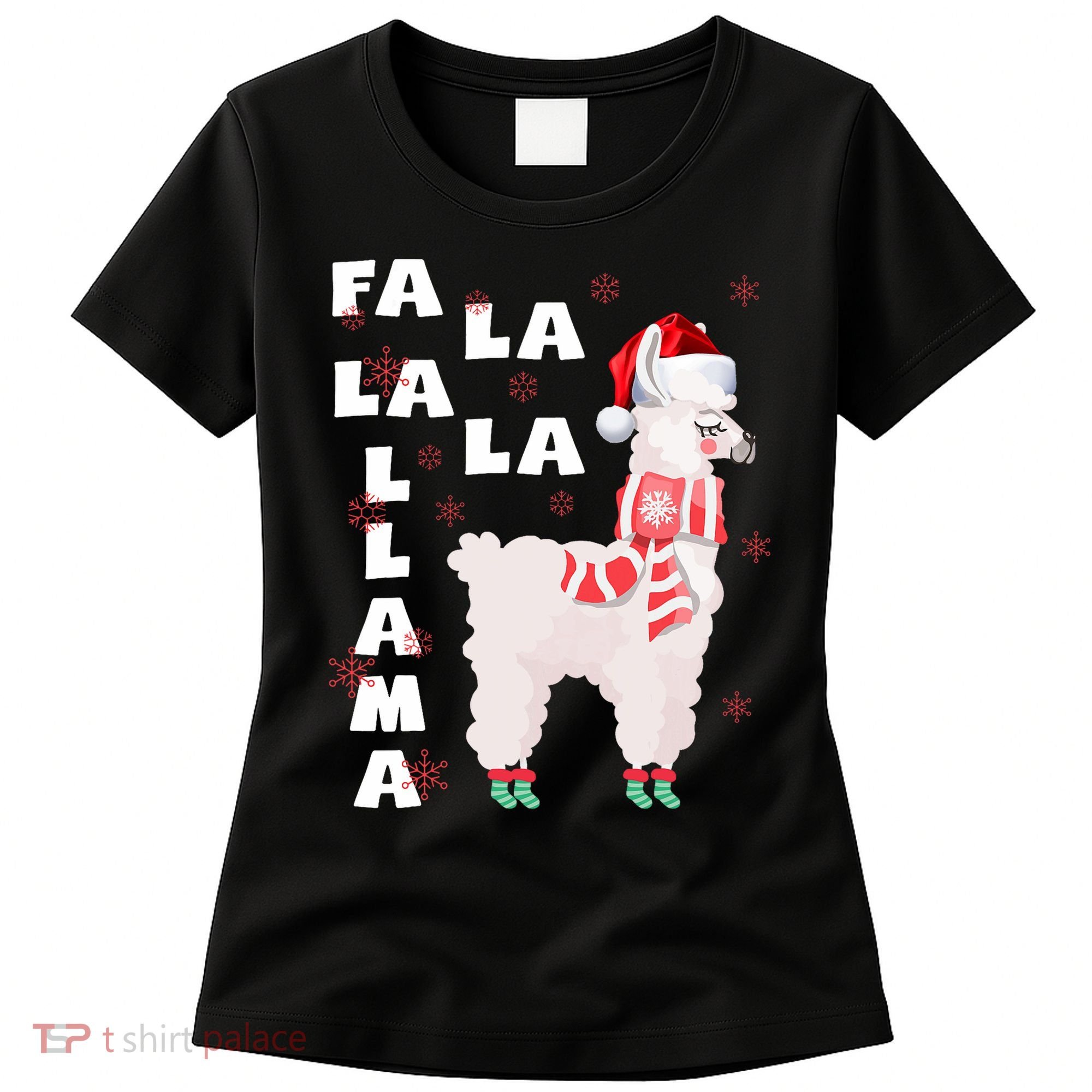 Fa La La Llama Santa Christmas Funny Gift Xmas Women's T-Shirt
