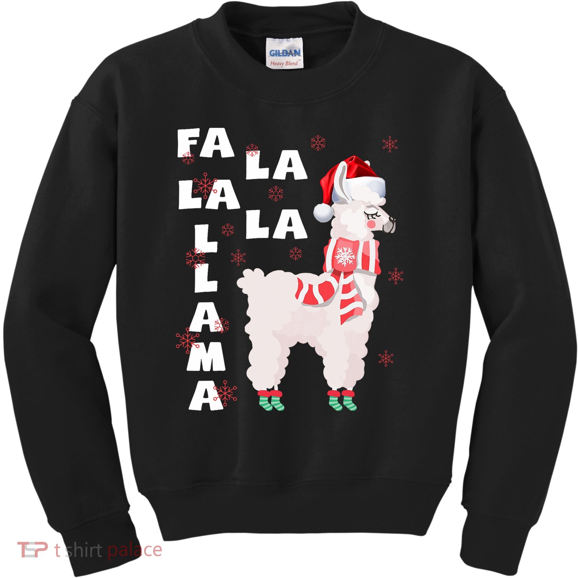 Fa La La Llama Santa Christmas Funny Gift Xmas Kids Sweatshirt