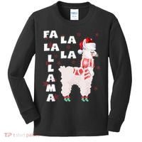 Fa La La Llama Santa Christmas Funny Gift Xmas Kids Long Sleeve Shirt thumb 0