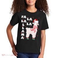 Fa La La Llama Santa Christmas Funny Gift Xmas Kids T-Shirt thumb 2
