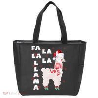 Fa La La Llama Santa Christmas Funny Gift Xmas Tote Bag thumb 0