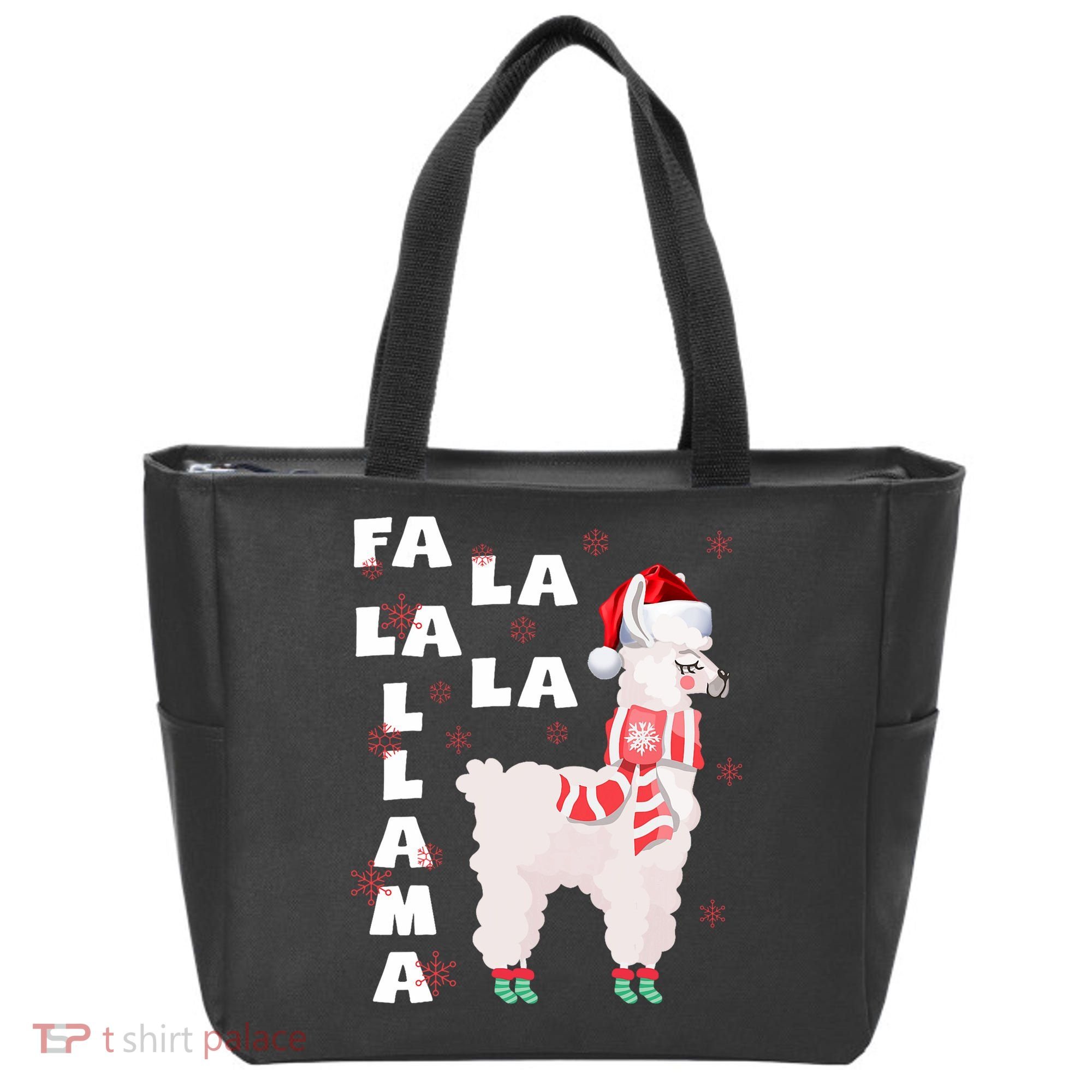 Fa La La Llama Santa Christmas Funny Gift Xmas Tote Bag