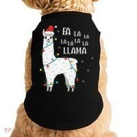 Fa La La Llama Christmas Lllama Essential Doggie Tank thumb 0