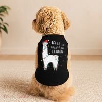 Fa La La Llama Christmas Lllama Essential Doggie Tank thumb 2