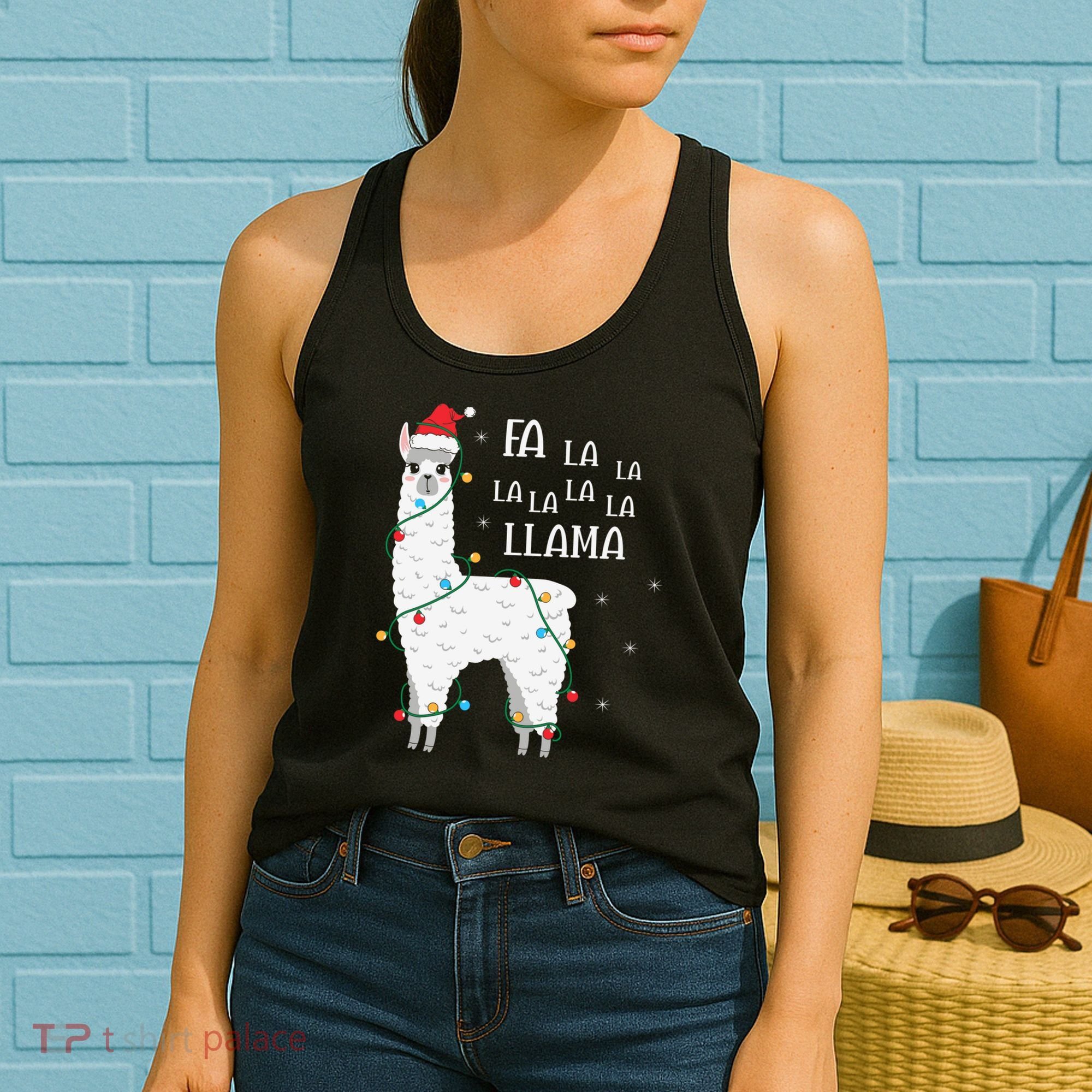 Fa La La Llama Christmas Lllama Essential Women's Tank Top