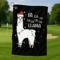 Fa La La Llama Christmas Lllama Essential Golf Towel thumb 1