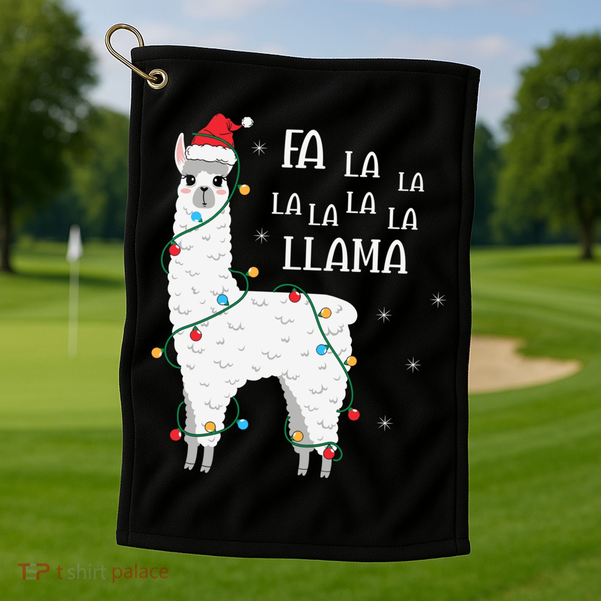 Fa La La Llama Christmas Lllama Essential Golf Towel