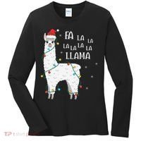 Fa La La Llama Christmas Lllama Essential Women's Long Sleeve Shirt thumb 0