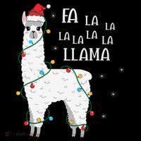 Fa La La Llama Christmas Lllama Essential Women's Long Sleeve Shirt thumb 2