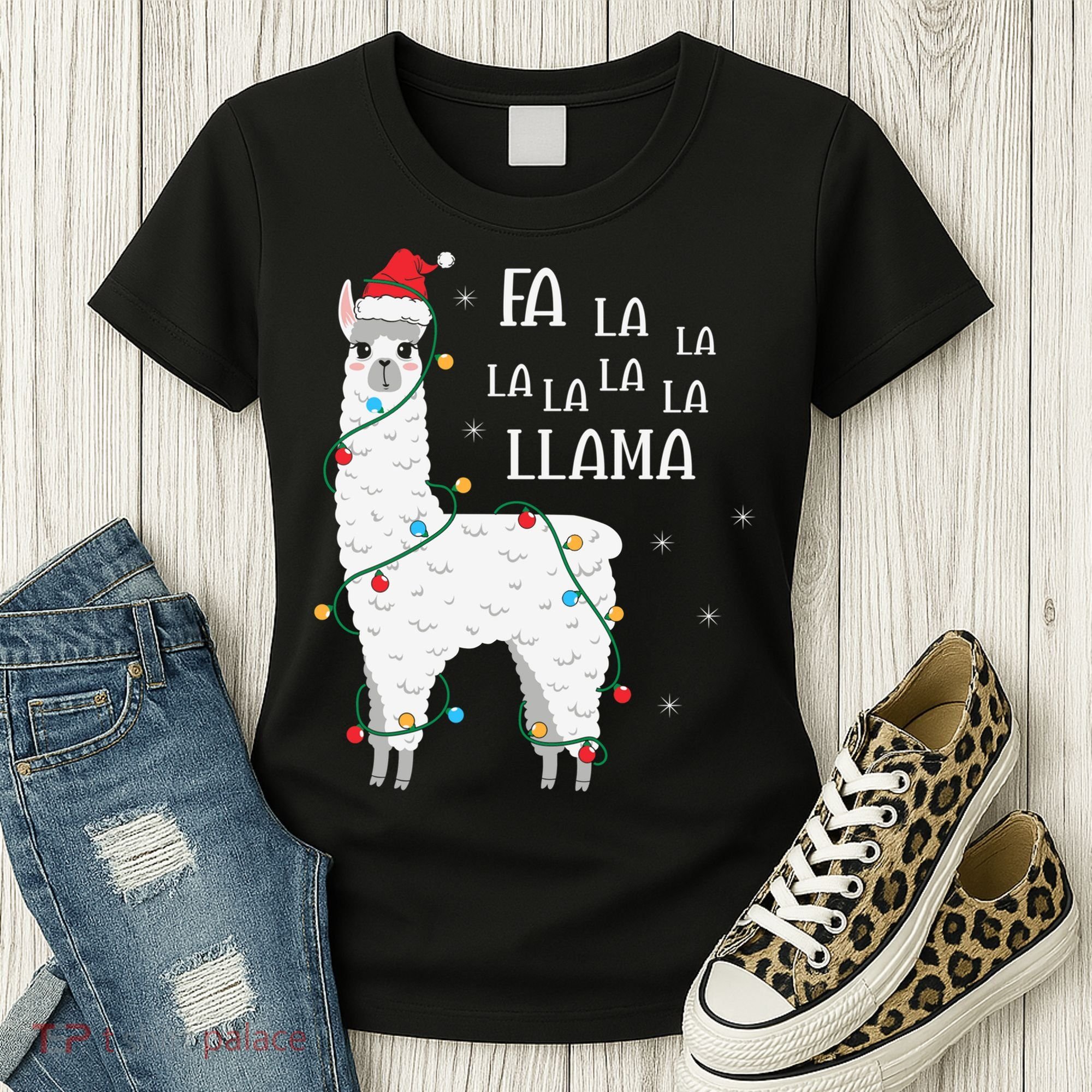 Fa La La Llama Christmas Lllama Essential Women's T-Shirt
