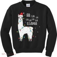 Fa La La Llama Christmas Lllama Essential Kids Sweatshirt thumb 0