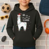 Fa La La Llama Christmas Lllama Essential Kids Hoodie thumb 2