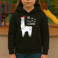 Fa La La Llama Christmas Lllama Essential Kids Hoodie thumb 3