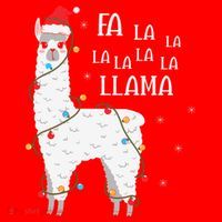 Fa La La Llama Christmas Lllama Essential Santa Hat thumb 1